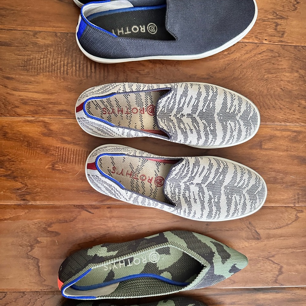 Rothy's Slip-On Shoes - lot of 3 pairs